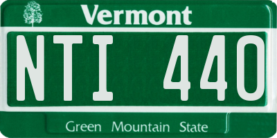 VT license plate NTI440