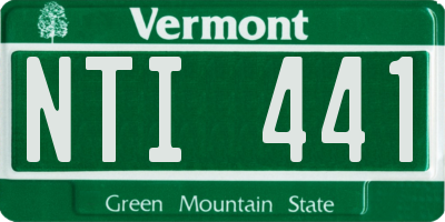 VT license plate NTI441