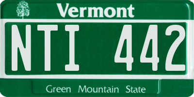VT license plate NTI442