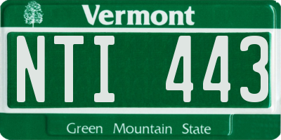 VT license plate NTI443