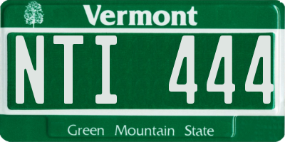 VT license plate NTI444