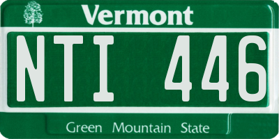 VT license plate NTI446