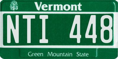 VT license plate NTI448