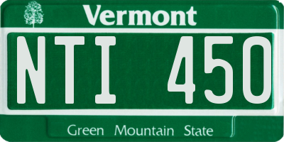 VT license plate NTI450