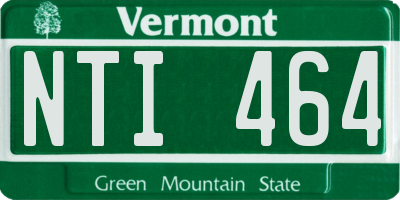 VT license plate NTI464