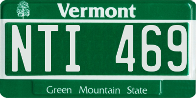 VT license plate NTI469