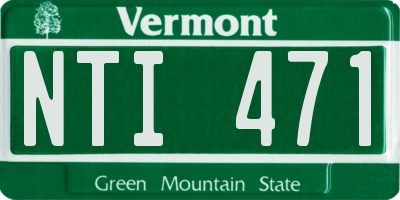 VT license plate NTI471