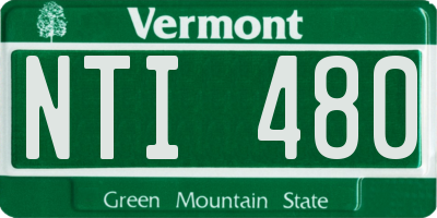 VT license plate NTI480