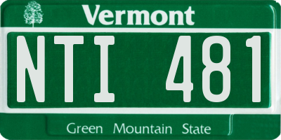 VT license plate NTI481