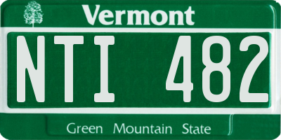 VT license plate NTI482