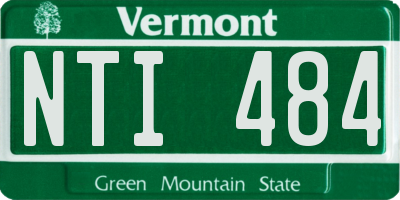 VT license plate NTI484