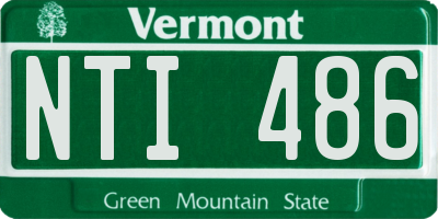VT license plate NTI486