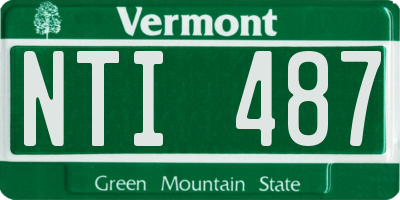 VT license plate NTI487