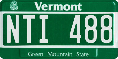 VT license plate NTI488
