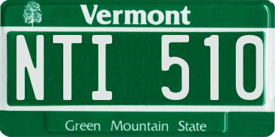 VT license plate NTI510