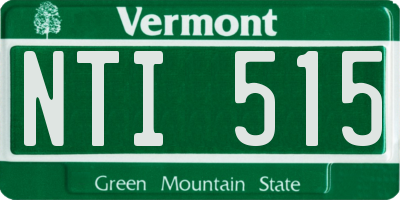 VT license plate NTI515