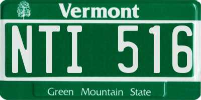 VT license plate NTI516