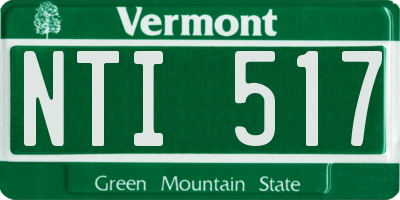 VT license plate NTI517