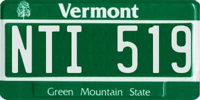 VT license plate NTI519