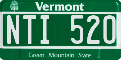 VT license plate NTI520