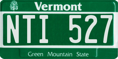 VT license plate NTI527