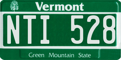 VT license plate NTI528