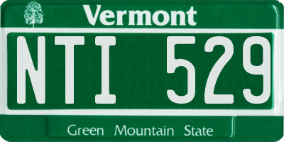 VT license plate NTI529