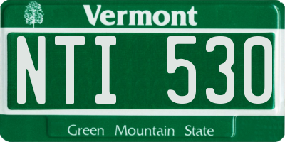 VT license plate NTI530