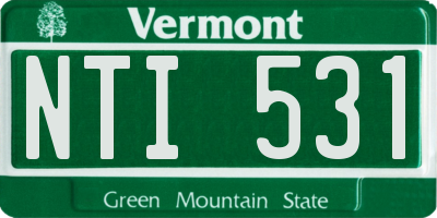 VT license plate NTI531