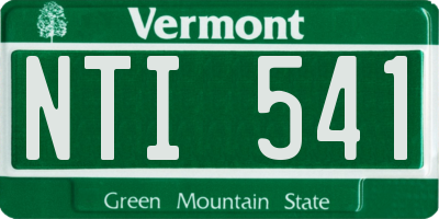 VT license plate NTI541