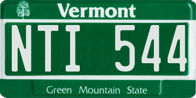 VT license plate NTI544