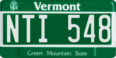 VT license plate NTI548