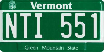VT license plate NTI551