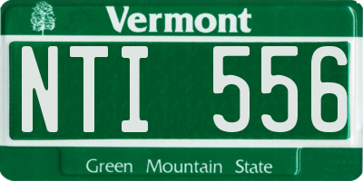 VT license plate NTI556
