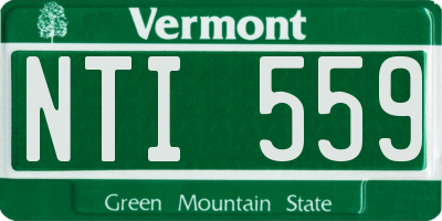 VT license plate NTI559