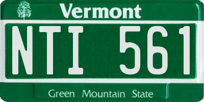 VT license plate NTI561