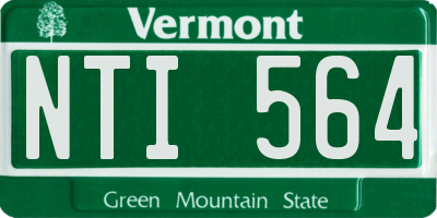 VT license plate NTI564