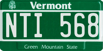 VT license plate NTI568