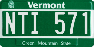 VT license plate NTI571