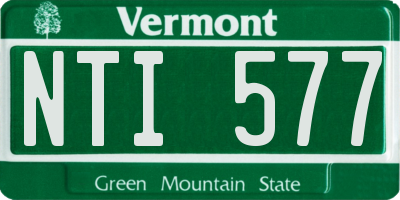 VT license plate NTI577