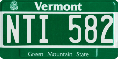 VT license plate NTI582