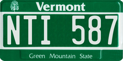 VT license plate NTI587