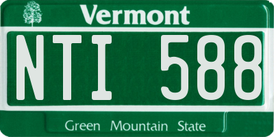 VT license plate NTI588
