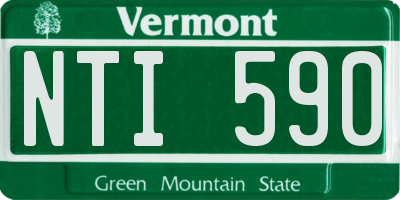 VT license plate NTI590