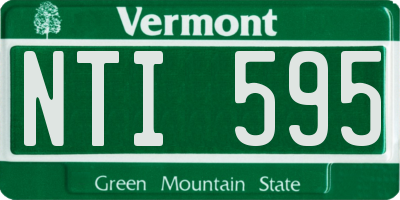 VT license plate NTI595