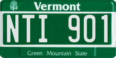VT license plate NTI901