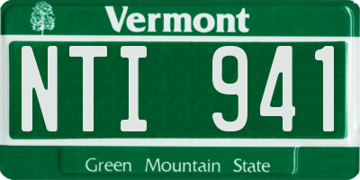 VT license plate NTI941