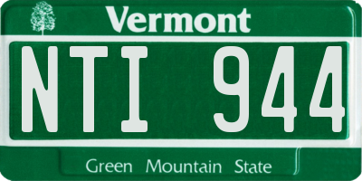 VT license plate NTI944