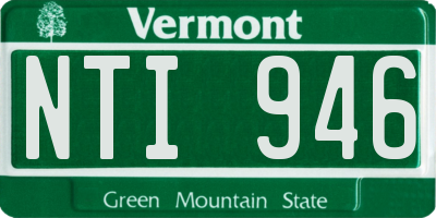 VT license plate NTI946