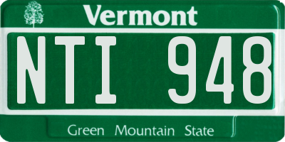 VT license plate NTI948